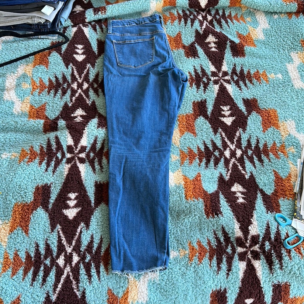 Cropped Skinny Stretch Jeans Size 14